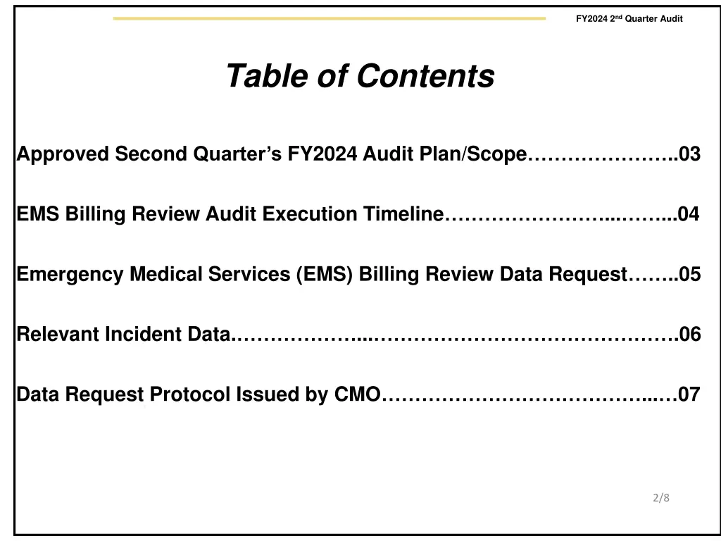 fy2024 2 nd quarter audit
