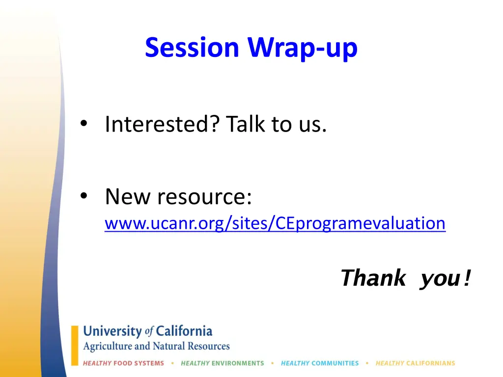 session wrap up