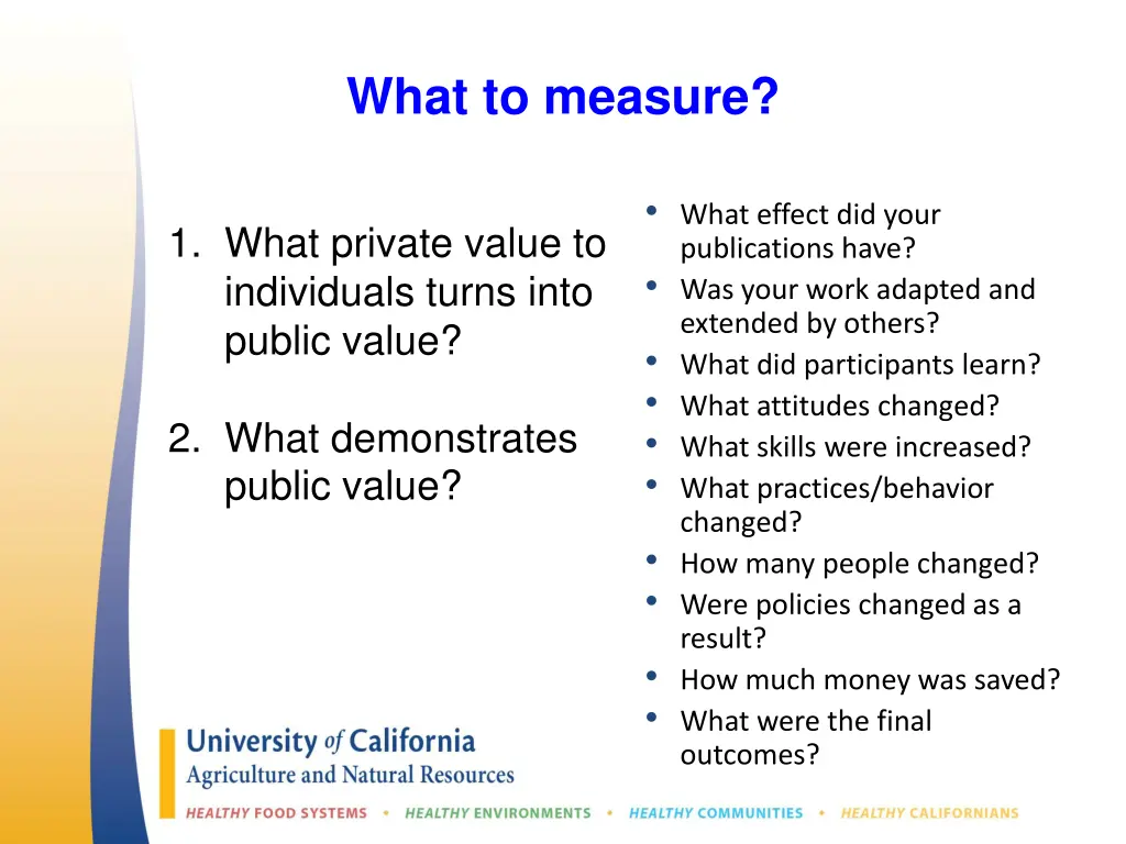 what to measure