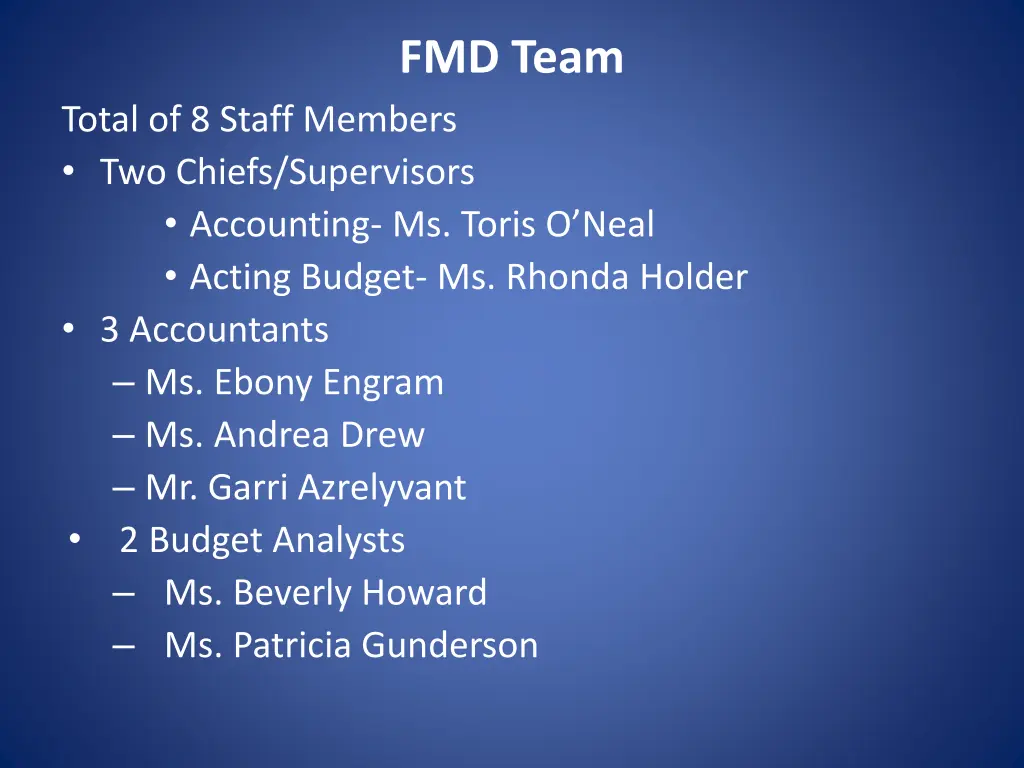fmd team