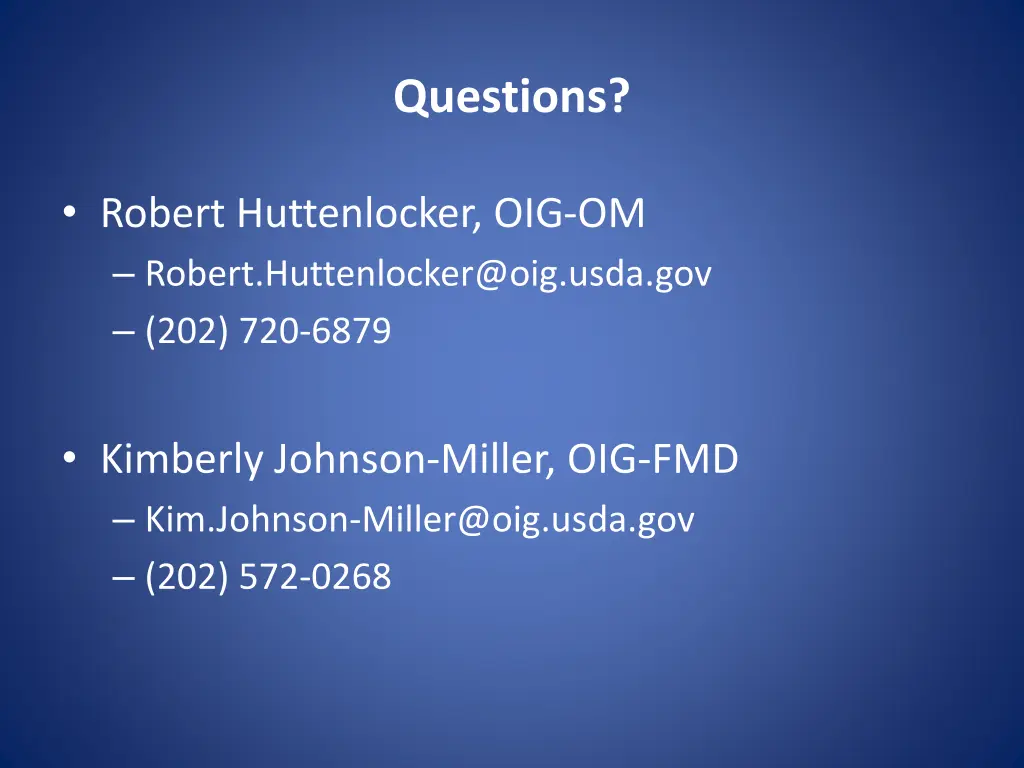 questions
