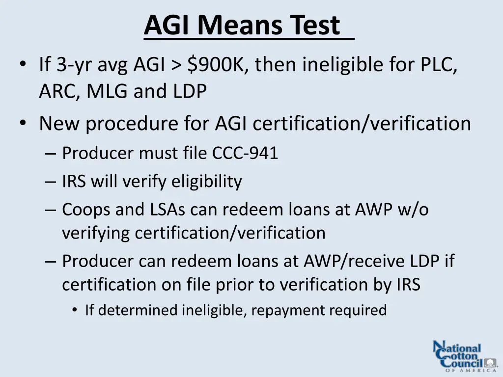 agi means test