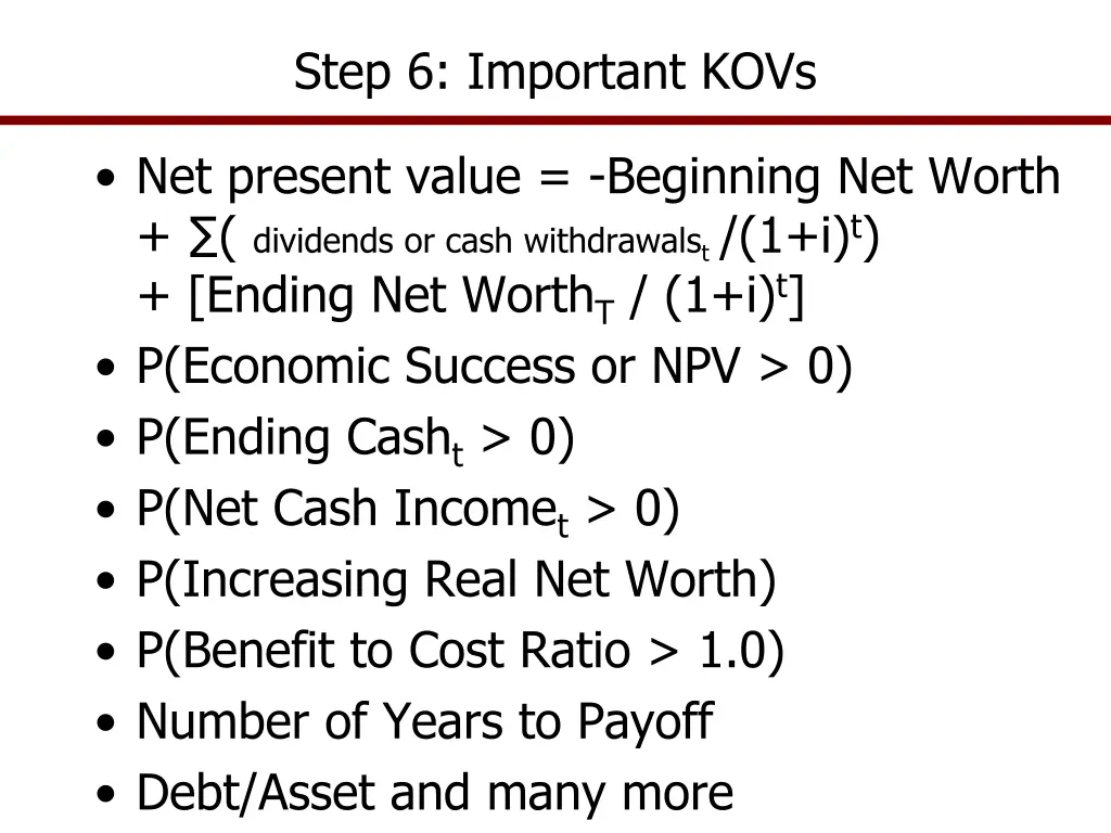 step 6 important kovs