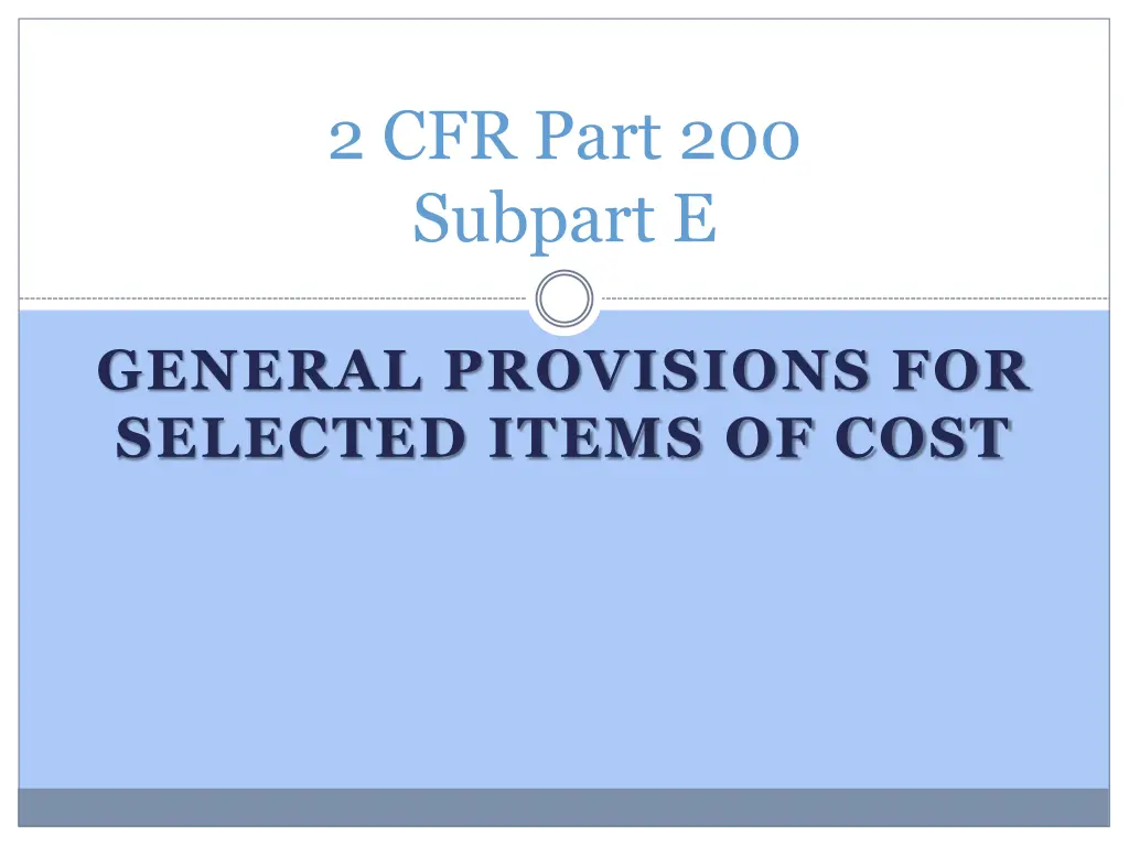 2 cfr part 200 subpart e