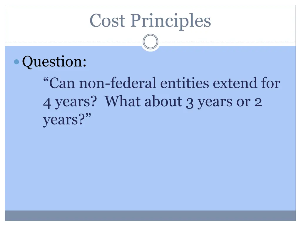 cost principles 11