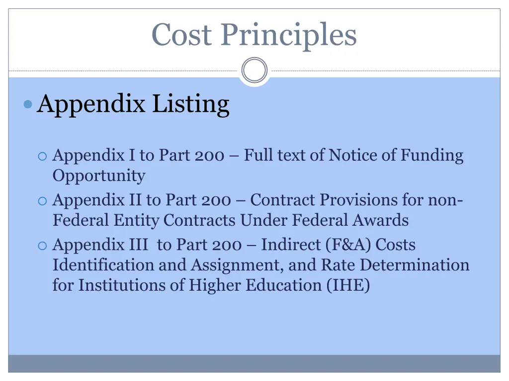 cost principles 12