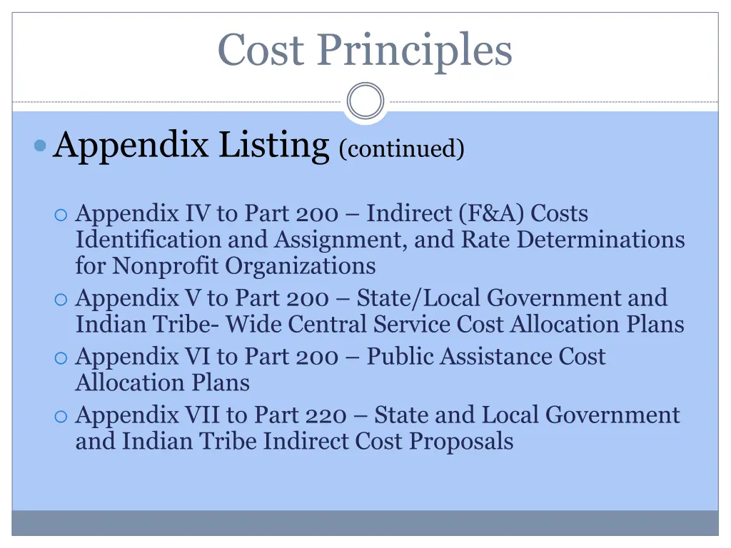 cost principles 13