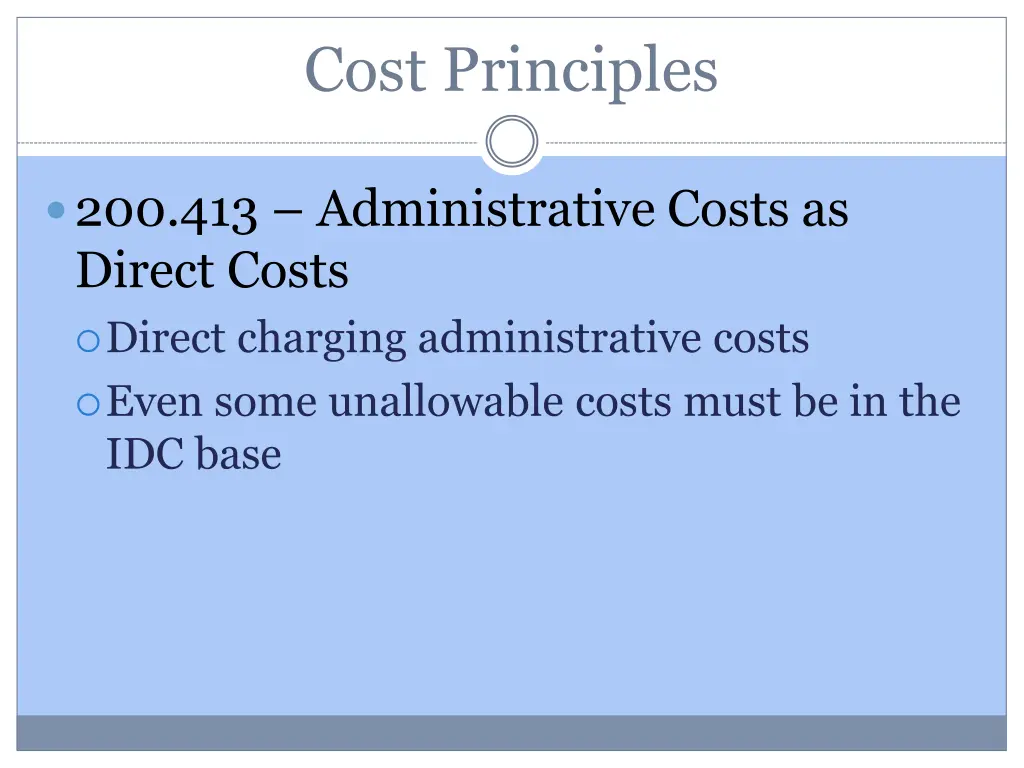 cost principles 6