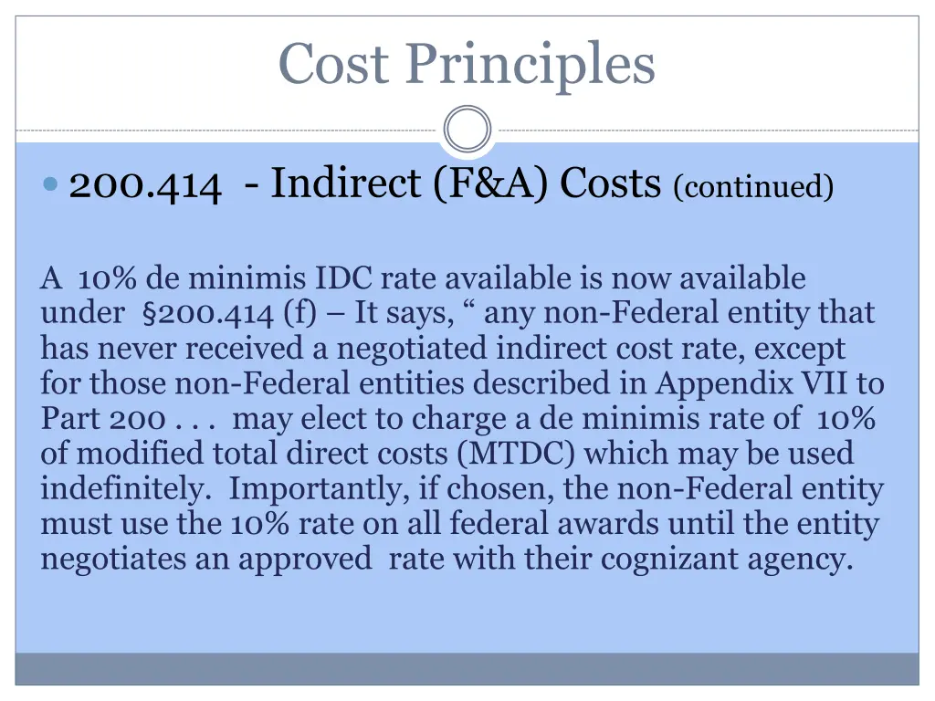 cost principles 9
