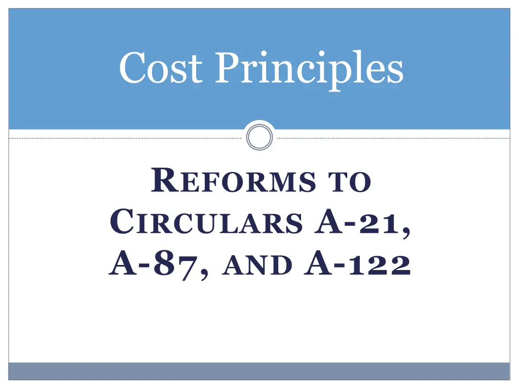 cost principles
