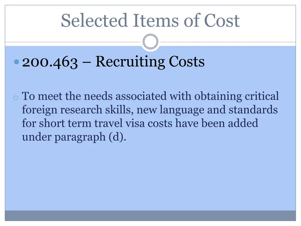 selected items of cost 25