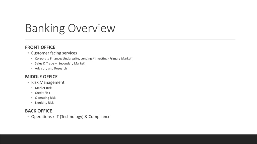 banking overview 1