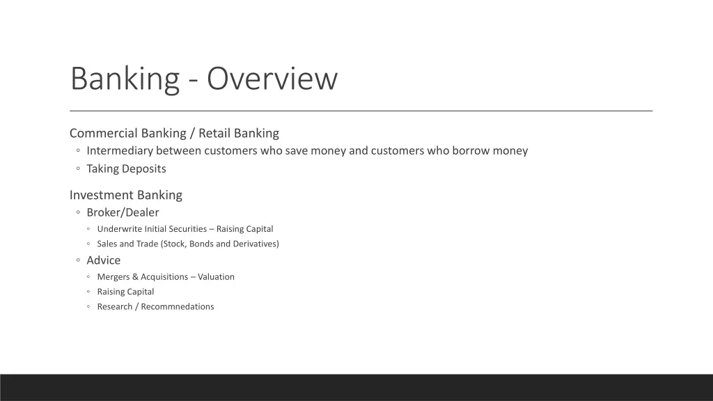 banking overview