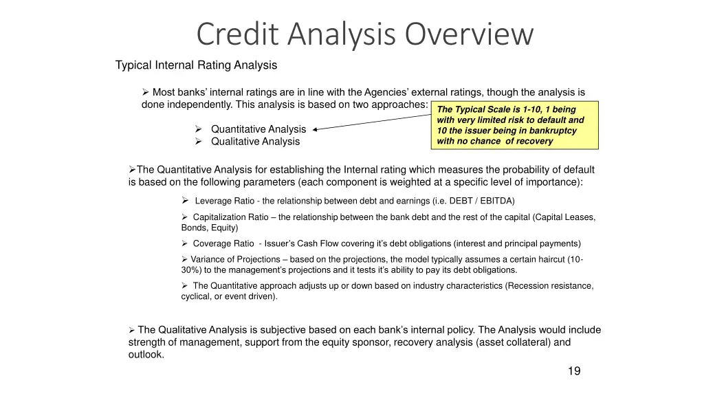 credit analysis overview