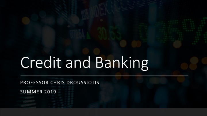 credit and banking