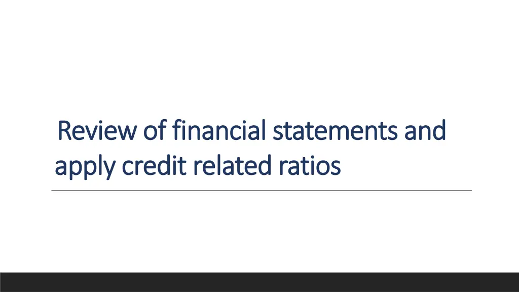 review of financial statements and review