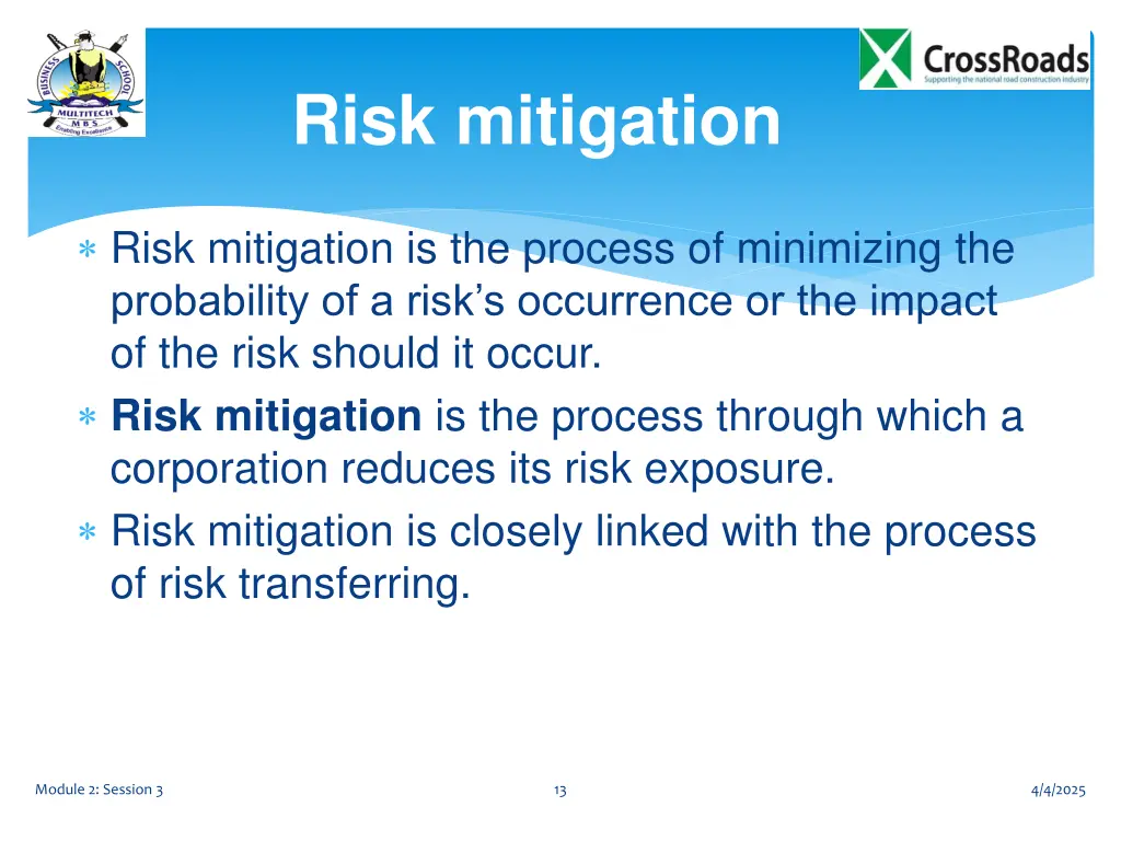 risk mitigation