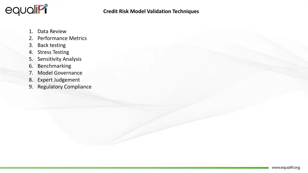 credit risk model validation techniques