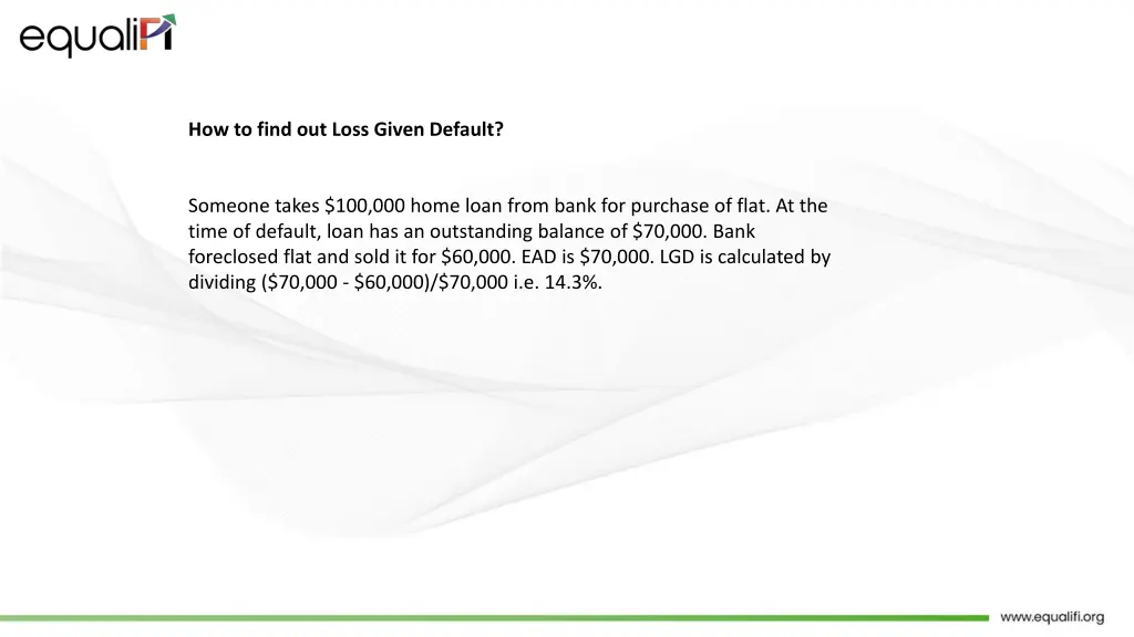 how to find out loss given default