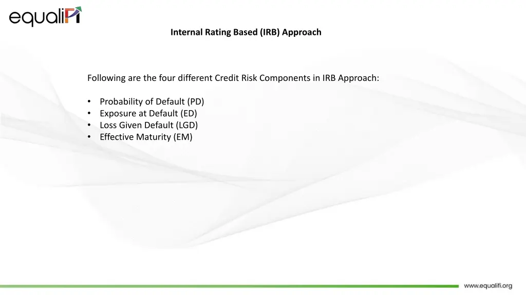 internal rating based irb approach