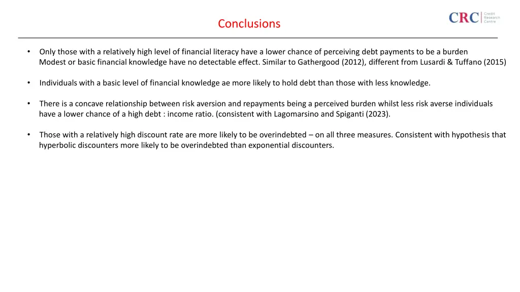 conclusions