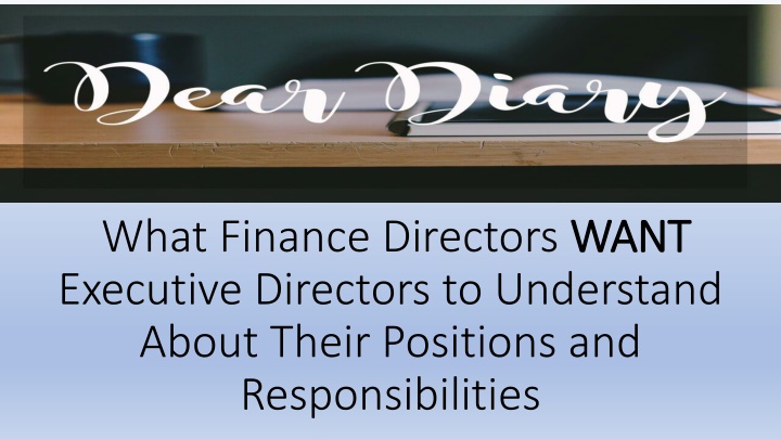 what finance directors want executive directors