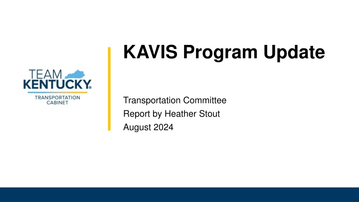 kavis program update