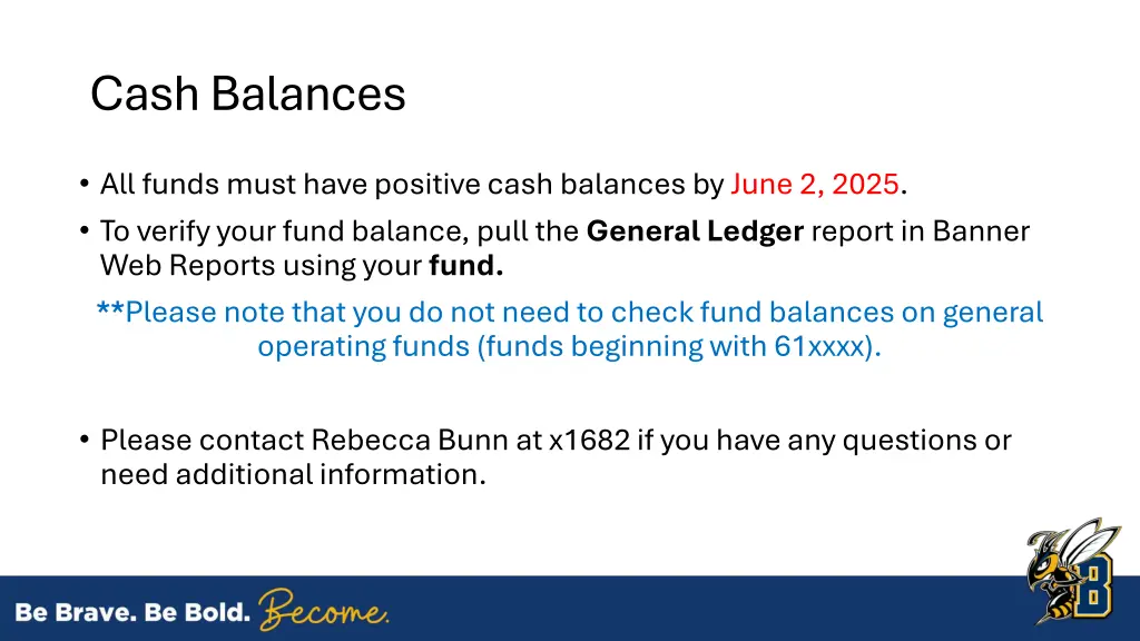 cash balances