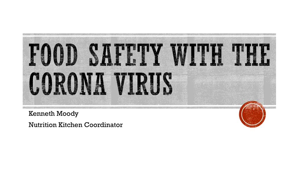 food safety with the corona virus