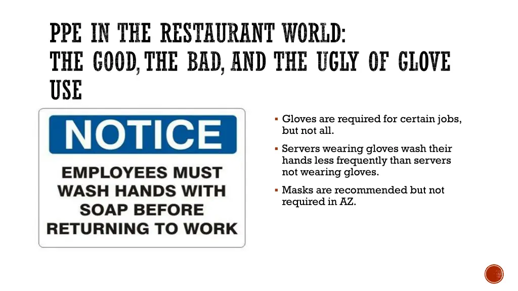 ppe in the restaurant world the good