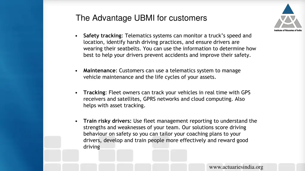 the advantage ubmi for customers 1