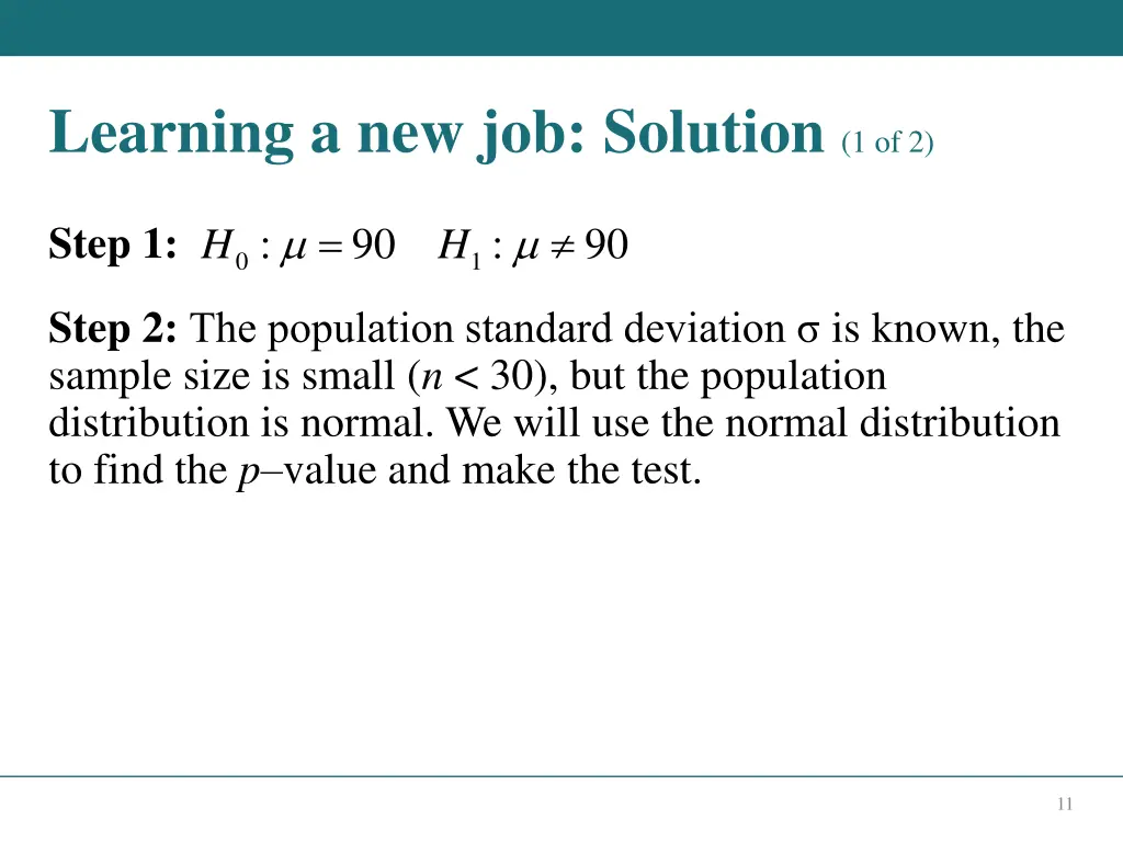 learning a new job solution 1 of 2