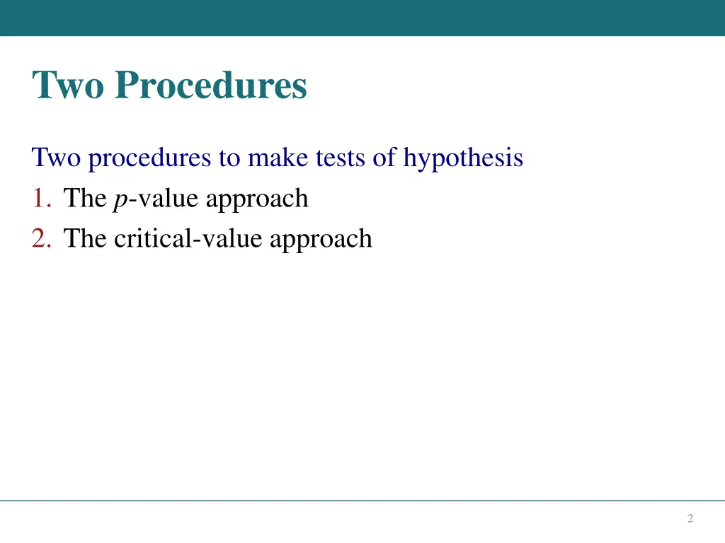 two procedures
