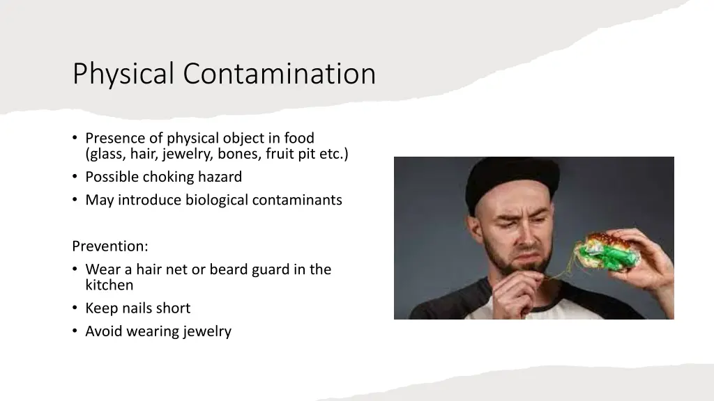 physical contamination