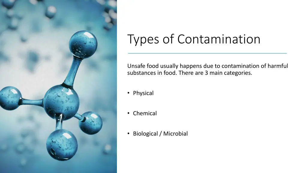 types of contamination