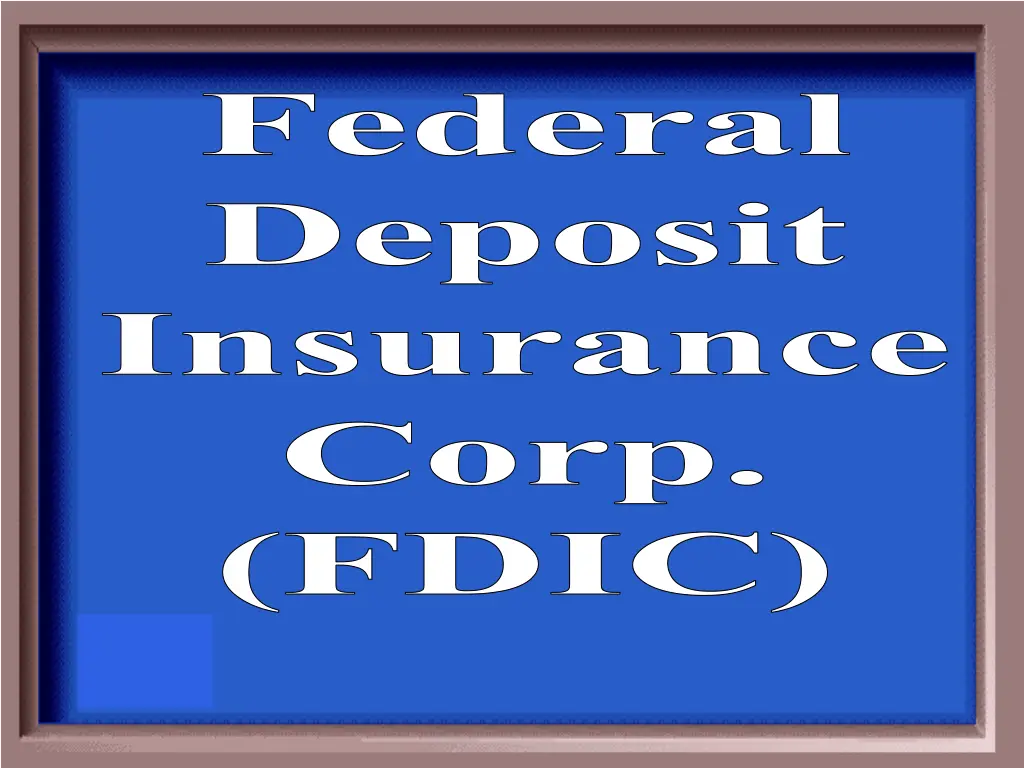 federal deposit insurance corp fdic