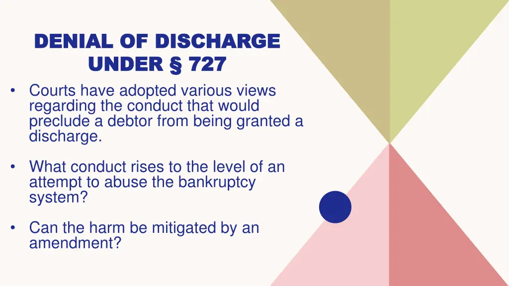 denial of discharge denial of discharge under