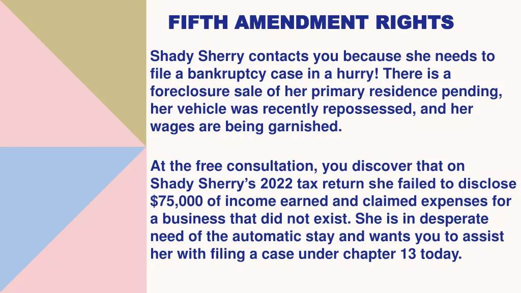 fifth amendment rights fifth amendment rights