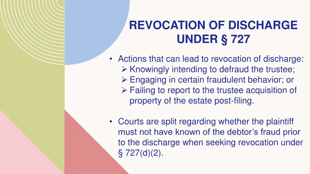 revocation of discharge under 727