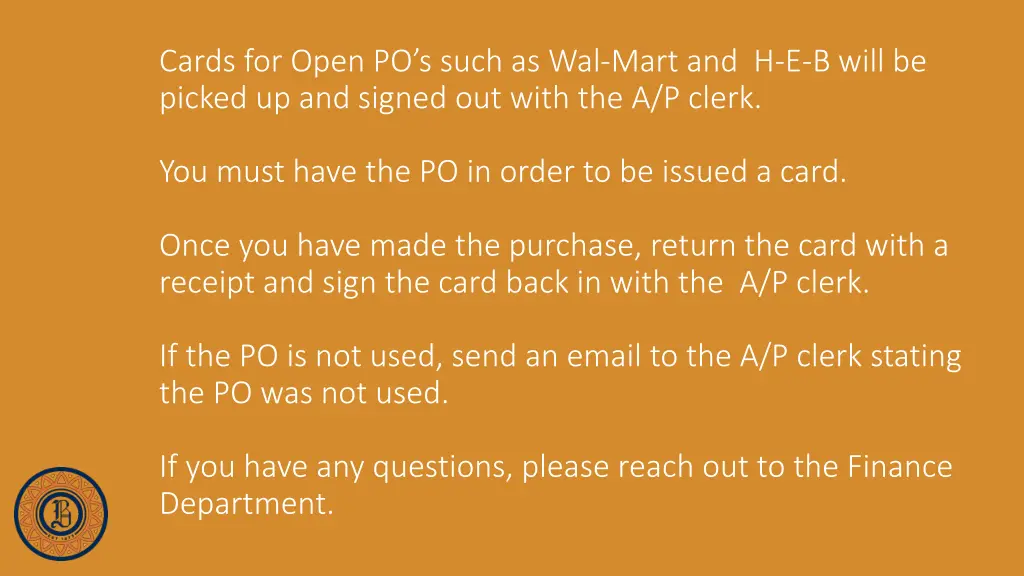 cards for open po s such as wal mart
