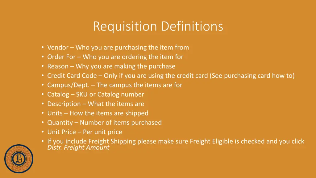 requisition definitions