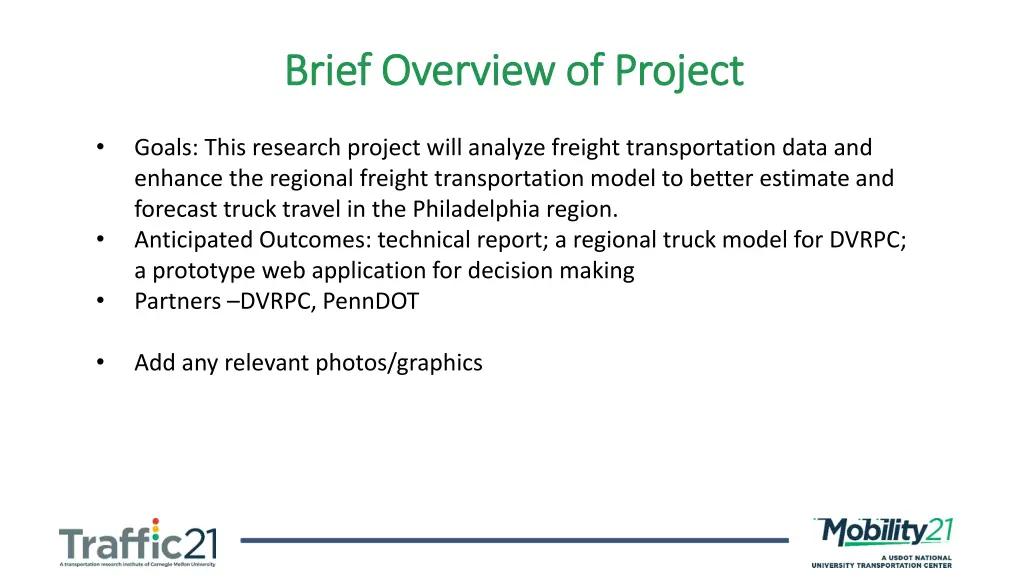 brief overview of project brief overview