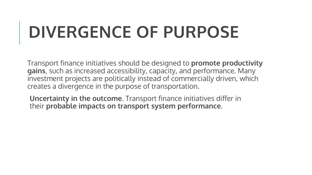 divergence of purpose