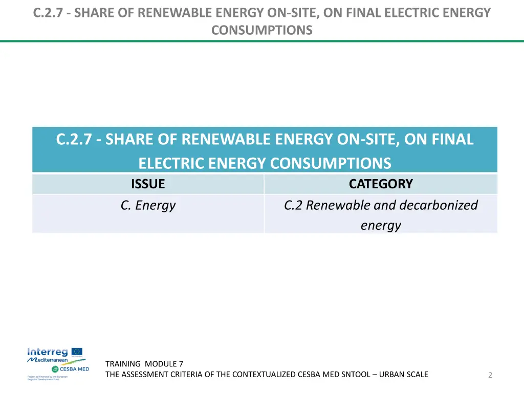 c 2 7 share of renewable energy on site on final
