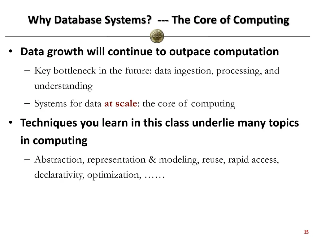 why database systems the core of computing