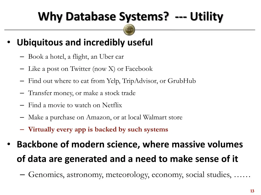 why database systems utility