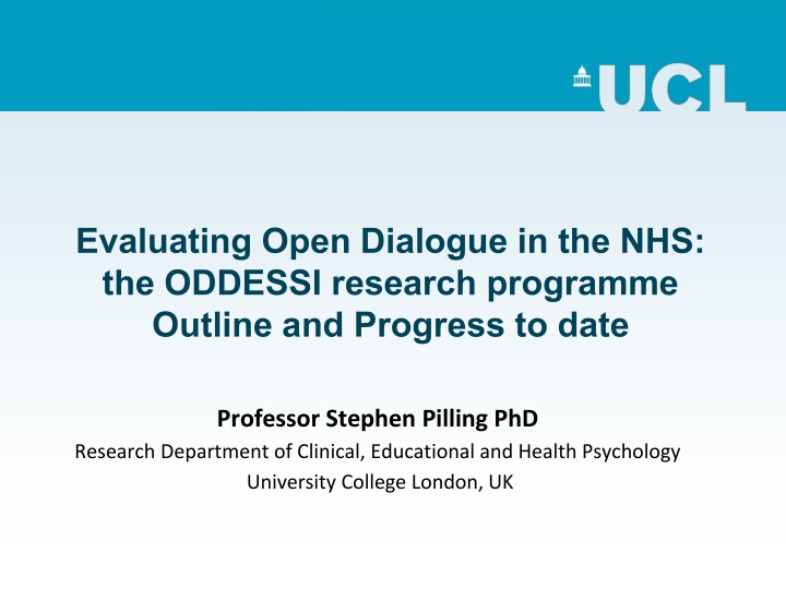 evaluating open dialogue in the nhs the oddessi