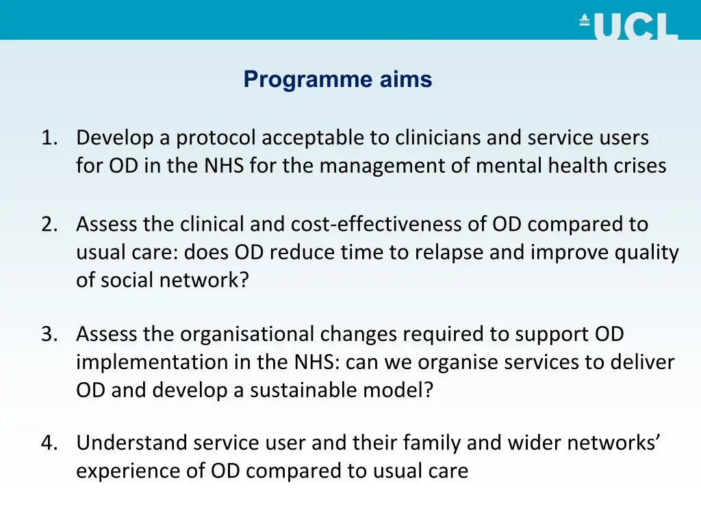 programme aims