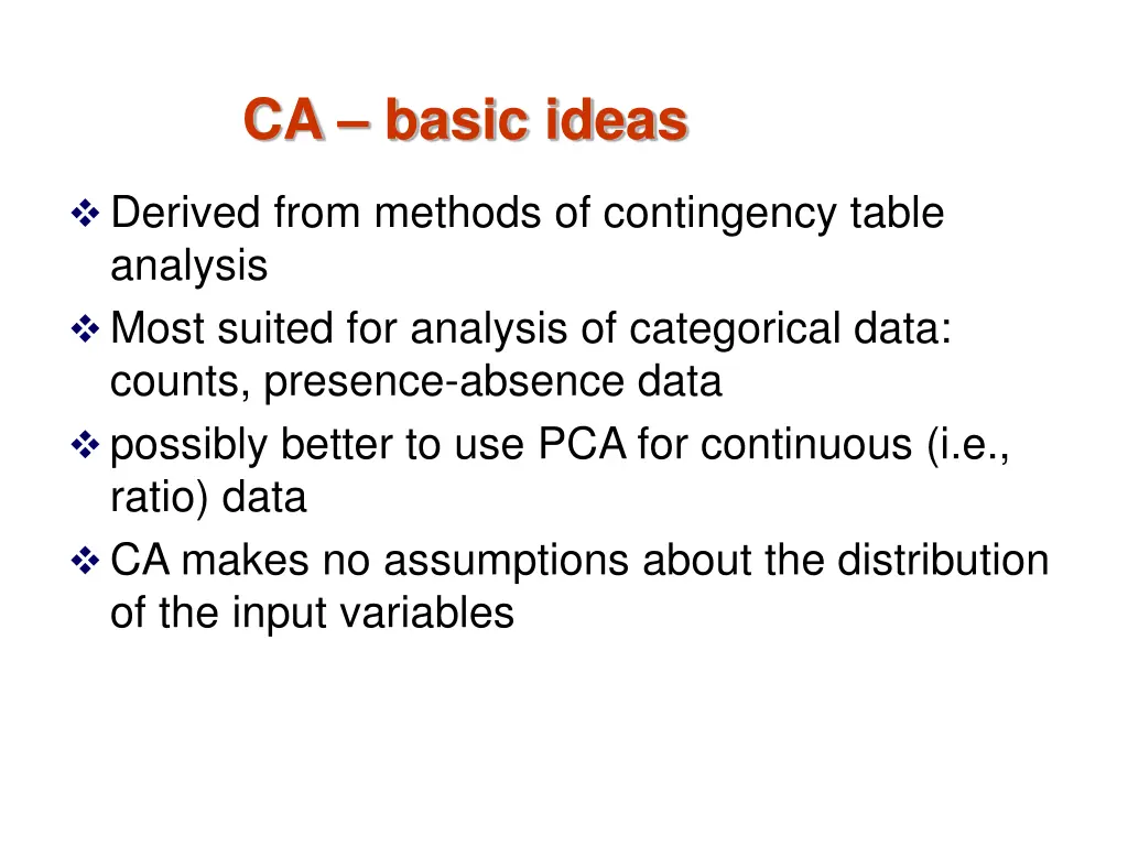 ca basic ideas