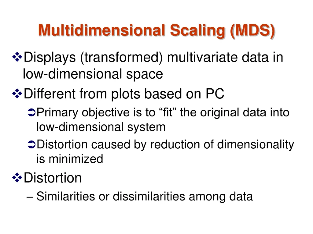 multidimensional scaling mds